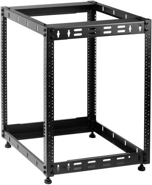 Rosewill 12U Open Frame Network Rack for Servers & AV Gear Server Rack Floor Standing or Wall Mounted AV Rack for 19" Networking Servers and Audio 20 inches Depth-RSWR-12U001