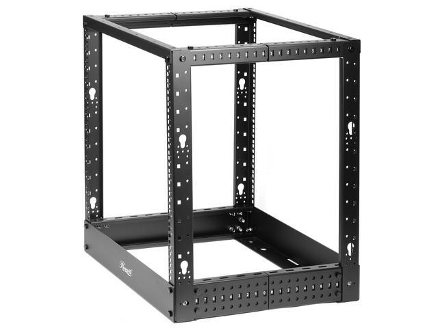 Rosewill 12U Open Frame Server Rack 4-Post Network Server Rack Adjustable Depth Frame Rack Heavy Load Rack For Computer/Data/AV/IT Equipment/Network Equipment-RSR-4P12U001
