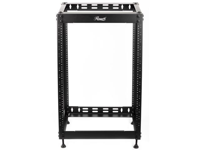 Rosewill 15U Open Frame Network Rack For Servers & AV Gear Server Rack Floor Standing Or Wall Mounted AV Rack For 19" Networking Servers And Audio 20 Inches Depth-RSWR-15U001