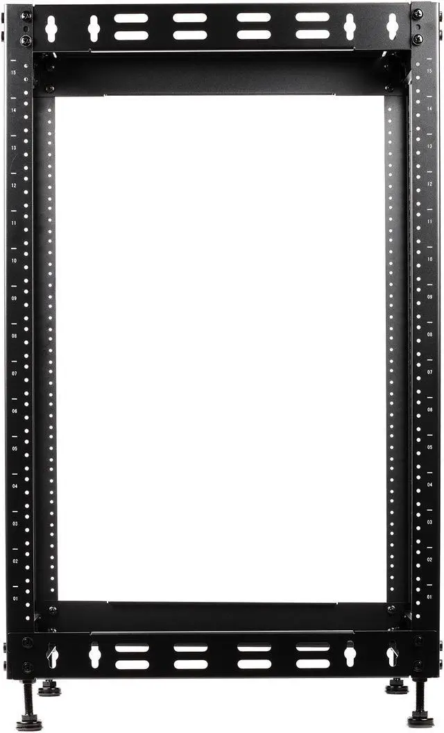 Rosewill 15U Open Frame Network Rack for Servers & AV Gear Server Rack Floor Standing or Wall Mounted AV Rack for 19" Networking Servers and Audio 20 inches Depth-RSWR-15U001