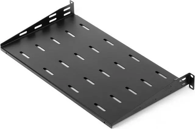 Rosewill 1U 19-Inch Universal Vented Rack Mount Cantilever Server Cabinet Shelf 10-Inches Deep Black 2 Pack-RSA-1USHF001D