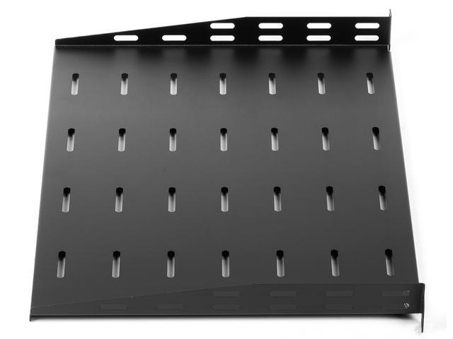 Rosewill 1U 19-Inch Universal Vented Rack Mount Cantilever Server Cabinet Shelf 14-Inches Deep Black 2 Pack-RSA-1USHF002D