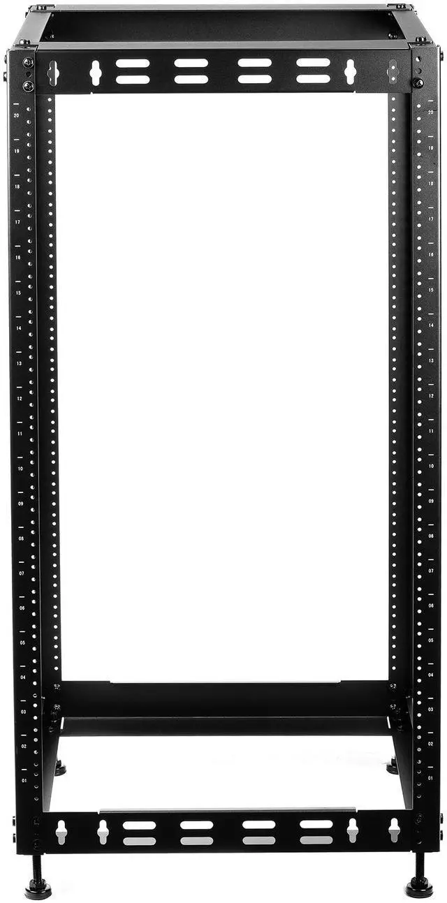 Rosewill 20U Open Frame Network Rack for Servers & AV Gear Server Rack Floor Standing or Wall Mounted AV Rack for 19" Networking Servers and Audio 20 inches Depth-RSWR-20U001