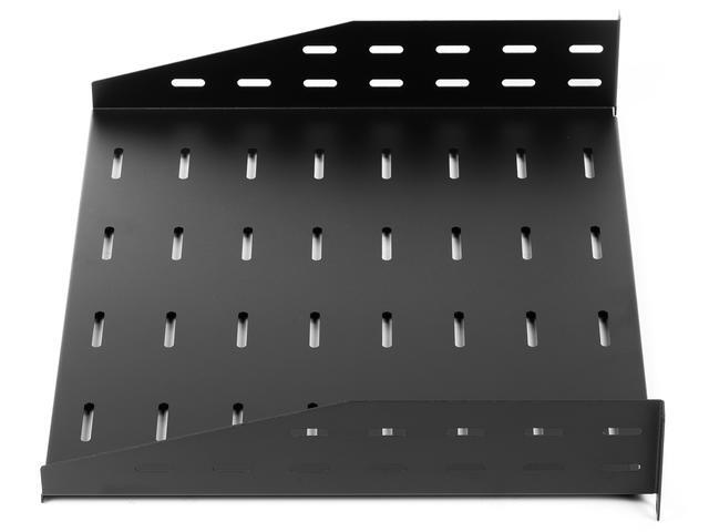 Rosewill 2U 19-Inch Universal Vented Rack Mount Cantilever Server Cabinet Shelf 16-Inches Deep Black-RSA-2USHF00