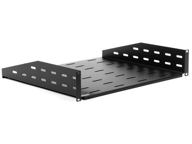 Rosewill 2U 19-Inch Universal Vented Rack Mount Cantilever Server Cabinet Shelf 16-Inches Deep Black-RSA-2USHF00
