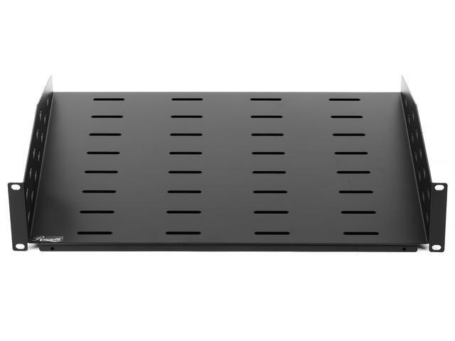 Rosewill 2U 19-Inch Universal Vented Rack Mount Cantilever Server Cabinet Shelf 16-Inches Deep Black-RSA-2USHF00