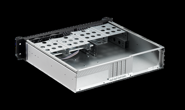 Rosewill 2U Server Chassis Rackmount Case 4 3.5"/2.5" HDD 1 5.25" Device Micro-ATX Compatible 2 X 80mm PWM Fans 2x USB 3.0 Silver/Black - RSV-Z2700U