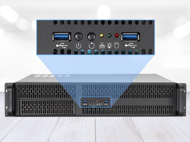 Rosewill 2U Server Chassis Rackmount Case 4 3.5"/2.5" HDD 1 5.25" Device Micro-ATX Compatible 2 X 80mm PWM Fans 2x USB 3.0 Silver/Black - RSV-Z2700U