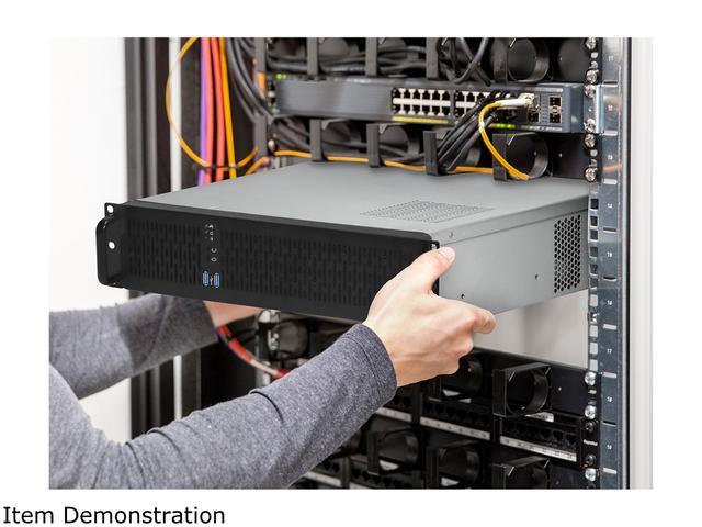 Rosewill 2U Server Chassis Rackmount Case 4x 3.5" Bays 2x 2.5" Devices ATX Compatible Up To 4x 80mm Fans 2x USB 3.0 Silver/Black - RSV-Z2850U