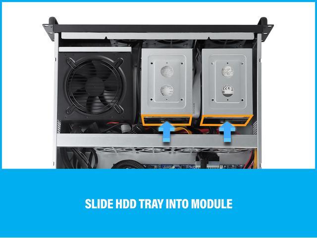 Rosewill 2U Server Chassis Rackmount Case 4x 3.5" Bays 2x 2.5" Devices ATX Compatible Up To 4x 80mm Fans 2x USB 3.0 Silver/Black - RSV-Z2850U