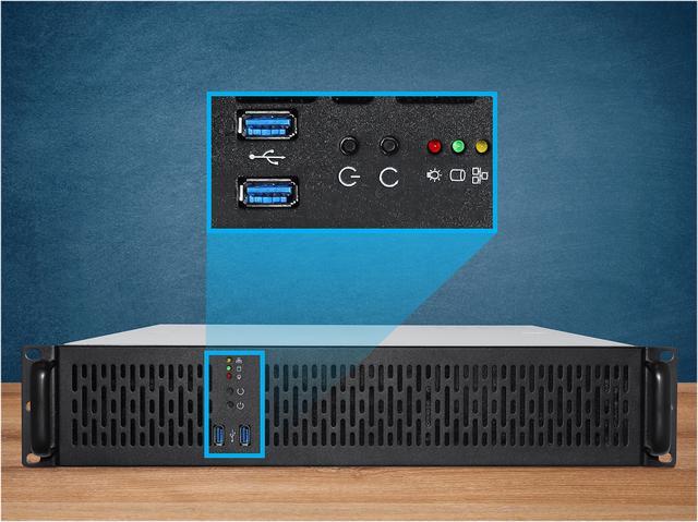 Rosewill 2U Server Chassis Rackmount Case 4x 3.5" Bays 2x 2.5" Devices Micro-ATX Compatible 2x 80mm PMW Fans 2x USB 3.0 - RSV-Z2800U