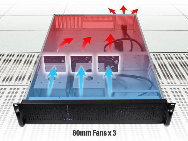 Rosewill 2U Server Chassis Rackmount Case 4x 3.5" Bays 2x 2.5" Devices E-ATX Compatible 3x 80mm PWM Fans 2x USB 3.0 - RSV-Z2900U
