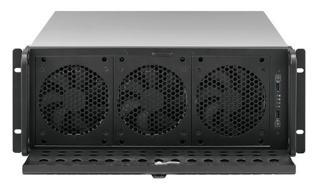 Rosewill 4U Server Chassis Rackmount Case 15 3.5" HDD Bays E-ATX Compatible 6 Front 120mm Fans 2 Rear 80mm Fans 2x USB 3.0 Front Panel Lock And Key Silver/Black - RSV-L4500U