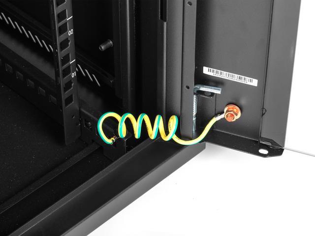 Rosewill 6U Server Rack Enclosure With Glass Door Locks & Removable Side Panels Wall Mount Network Cabinet 19 Inch Rack 17.7 Inches Deep Flat-Pack-RSWM-6U001F