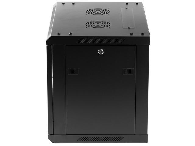 Rosewill 9U Server Rack Enclosure With Glass Door Locks & Removable Side Panels Wall Mount Network Cabinet 19 Inch Rack 17.7 Inches Deep Fully Assemble-RSWM-9U001
