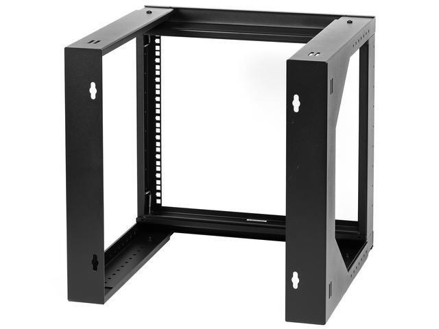 Rosewill 9U Server Rack With Swing Gate -Wall Mount Rack For 19 Inch IT Equipment Open Frame Rack–Network Rack Wall Mount For AV & Server Equipment Adjustable Depth 18 Inches To 26 Inches 9U Rack BK
