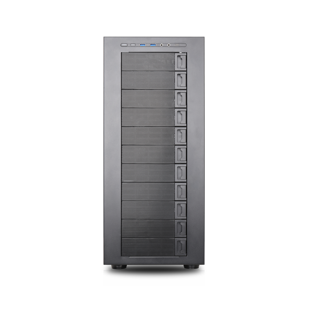 Rosewill THOR NAS - Full Tower Workstation Case Server Chassis Supports Up To 11 3.5" HDD And 13 2.5" SSD E-ATX Compatible 1x 140mm PWM Fan USB 3.2 Type-C Ideal For AI Servers DIY NAS Media Servers Small Business Applications