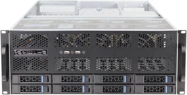 S465-12 4U hot swappable storage server 12 drawer storage 6GB/SAS backplane can be installed with 2 GPU graphics cards E-ATX motherboard power supply empty chassis
