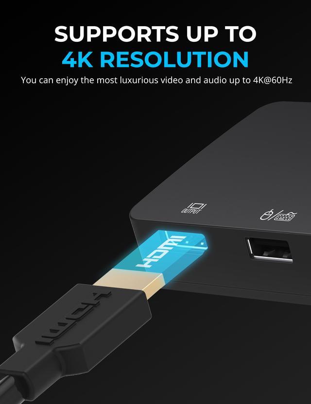 SABRENT USB Type C Dual KVM Switch With Power Delivery [USB-CKDH]