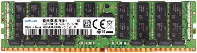 SAMSUNG M386A8K40BM2-CTD6Q 64 GB DDR4-2666 Memory Module - 288-Pin LRDIMM - ECC - CL19 - 1.2 V