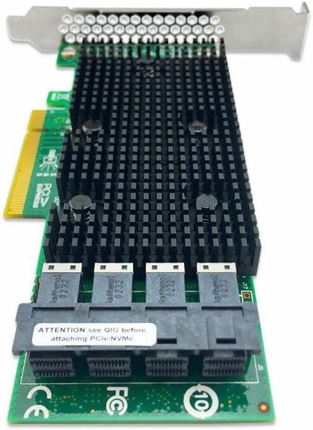 SAS3416 430-16i SATA/SAS HBA IT Mode Controller Card (=9400-16i) 12 Gbps PCIe 16 Port Support NVME HDD