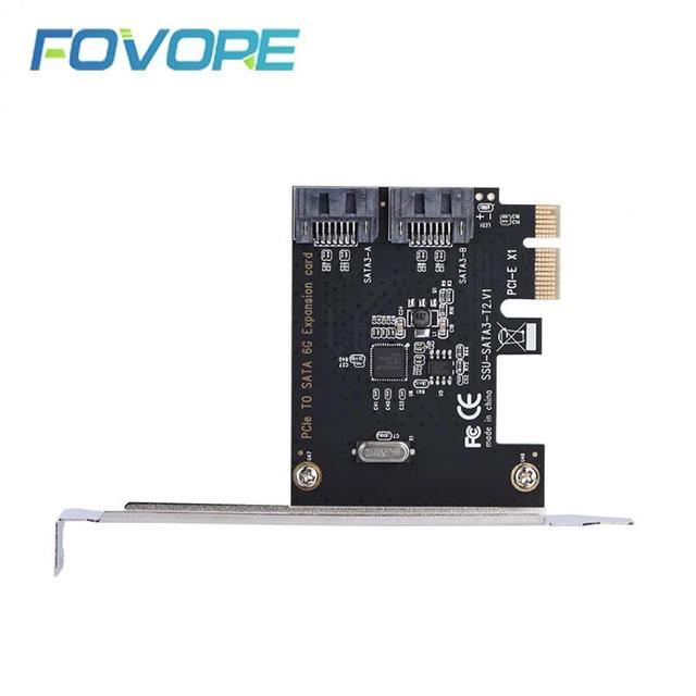 SATA Expansion Card 2 Port SATA 3.0 III 6Gbps PCI-e Expansion Card PCI Express SATA Adapter SATA To PCIe With Bracket