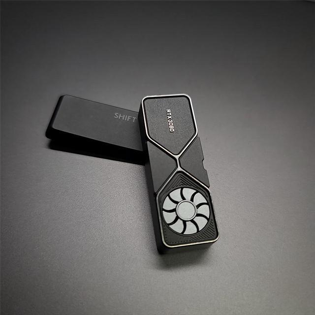 SHIFT Keycap RTX3080 Graphics Card Shape Metal Aluminum Alloy Keycap For Mechanical Keyboards