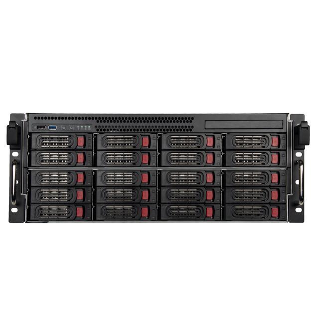 Silverstone 4U 20-bay 2.5" / 3.5" HDD / SSD Rackmount Storage Server Chassis With Mini-SAS HD SFF-8643 12 Gb/s Interface