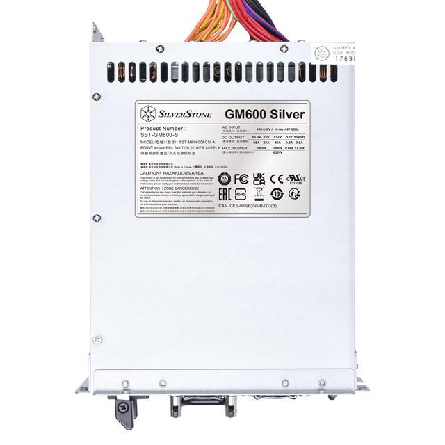 Silverstone Cybenetics Silver 600W Mini Redundant Power Supply GM600 Silver