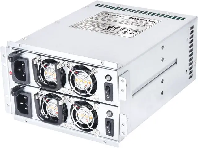 Silverstone Cybenetics Silver 600W mini redundant power supply GM600 Silver