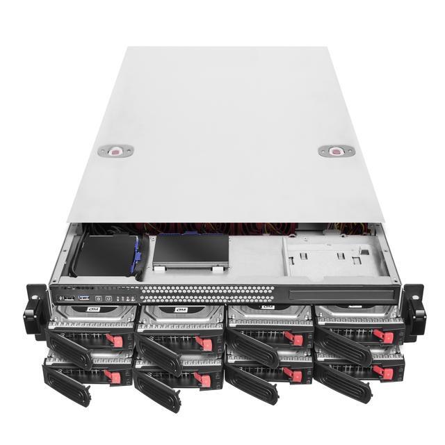 Silverstone RM22-308 2U 8-bay 2.5" / 3.5" HDD / SSD Rackmount Storage Chassis With Mini-SAS HD SFF-8643 12 Gb/s Interface