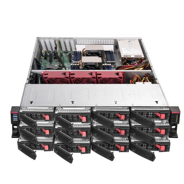 Silverstone RM22-312 2U 12-bay 2.5" / 3.5" HDD / SSD Rackmount Storage Chassis With Mini-SAS HD SFF-8643 12 Gb/s Interface