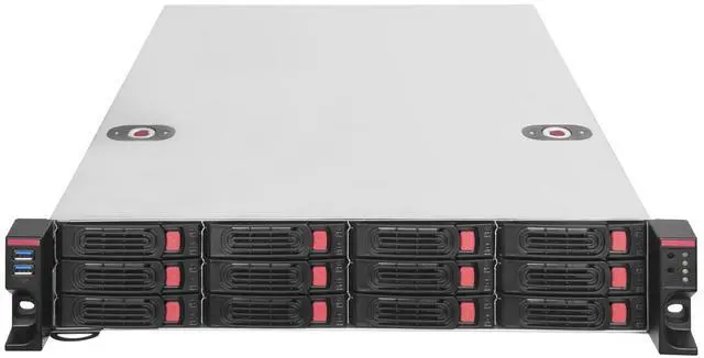 Silverstone RM22-312 2U 12-bay 2.5" / 3.5" HDD / SSD rackmount storage chassis with Mini-SAS HD SFF-8643 12 Gb/s interface