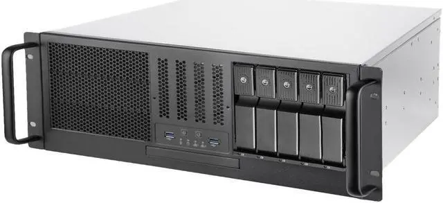 SilverStone RM41-H08 Silver SGCC 4U Rackmount Server Chassis 3 x 5.25" drive bay External 5.25" Drive Bays