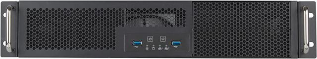 SilverStone Technology 2U Dual 5.25'' Drive Bay Micro-ATX Rackmount Server Chassis SST-RM23-502-MINI
