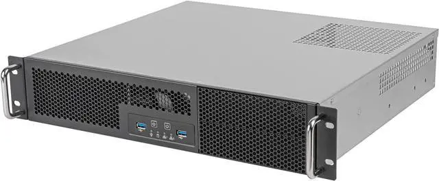 SilverStone Technology 2U Dual 5.25'' Drive Bay Micro-ATX rackmount Server Chassis SST-RM23-502-MINI
