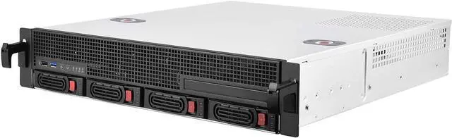 SilverStone Technology RM21-304 2U Micro-ATX Rackmount Server Chassis with Four 3.5" hot-swap Bays SST-RM21-304