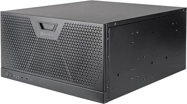 SilverStone Technology RM51 5U Rackmount Server Chassis with Dual 180mm Fans and Enhanced Liquid Cooling Capability