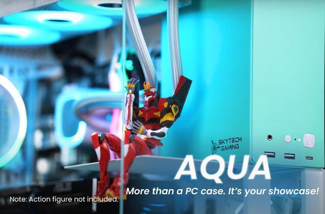 Skytech Aqua Gaming PC Desktop Ryzen 7 9700X 3.8 GHz (5.5GHz Turbo) NVIDIA RTX 5070 Ti 16GB 1TB Gen4 NVMe SSD 32GB DDR5 6000 RGB 850W GOLD ATX 3 360mm ARGB AIO Wi-Fi Win 11 GEOMETRICFUTURE M5