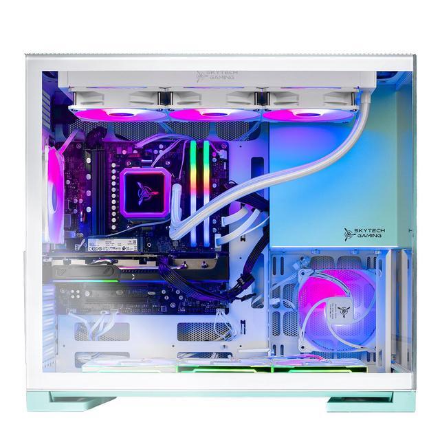 Skytech Aqua Gaming PC Desktop Ryzen 7 9700X 3.8 GHz (5.5GHz Turbo) NVIDIA RTX 5070 Ti 16GB 1TB Gen4 NVMe SSD 32GB DDR5 6000 RGB 850W GOLD ATX 3 360mm ARGB AIO Wi-Fi Win 11 GEOMETRICFUTURE M5