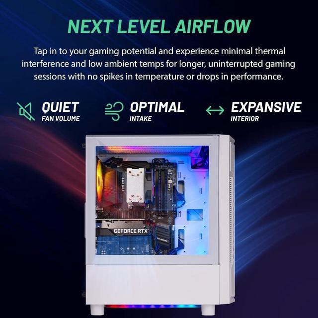Skytech Archangel Gaming PC Desktop Intel I3 12100F 3.3 GHz (4.3GHz Turbo Boost) NVIDIA RTX 3050 6GB GDDR6 500GB SSD 16GB DDR5 RAM 5200 650W GOLD PSU Wi-Fi Win 11 Home