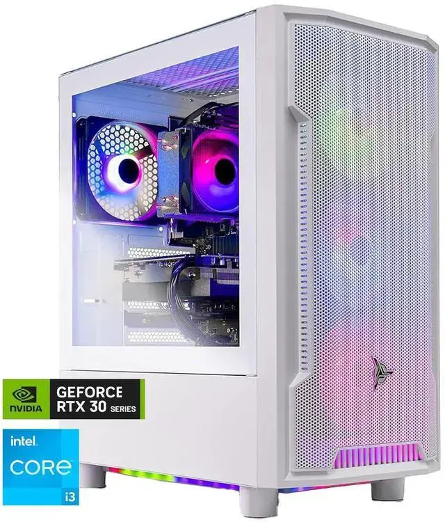 Skytech Archangel Gaming PC Desktop Intel i3 12100F 3.3 GHz (4.3GHz Turbo) NVIDIA RTX 3050 6GB 1TB NVMe SSD 16GB DDR5 RAM 5200 650W GOLD PSU Wi-Fi Win 11