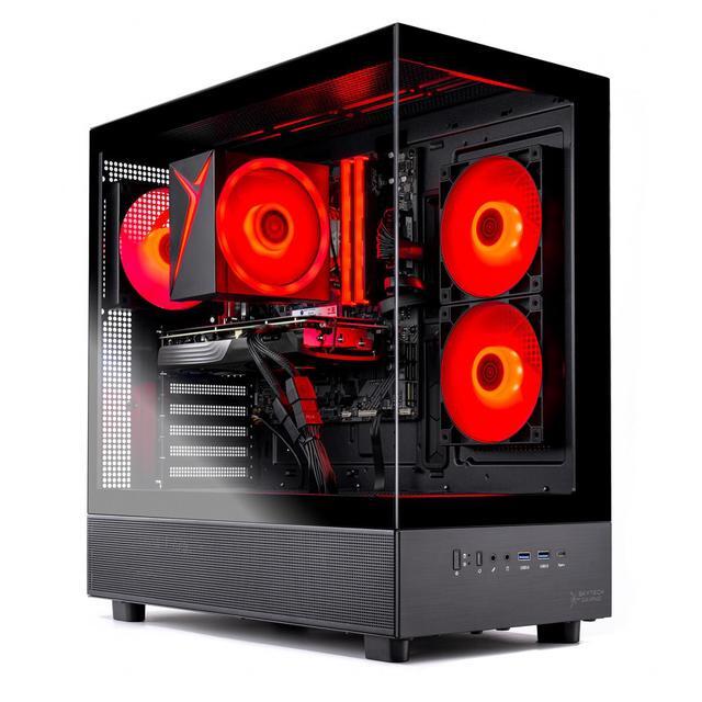Skytech Azure 3 Gaming PC Desktop Ryzen 7 7700 3.8 GHz (5.3GHz Turbo) AMD RX 9060 XT 8GB 1TB Gen4 NVMe SSD 16GB DDR5 RAM 6000 650W GOLD PSU Wi-Fi Win 11