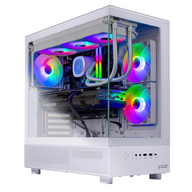 Skytech Azure 3 Gaming PC Desktop Ryzen 7 9800X3D 4.7 GHz (5.2 GHz Turbo) NVIDIA RTX 5070 12GB 2TB Gen4 NVMe SSD 32GB DDR5 6000 RGB 850W GOLD PSU 360mm ARGB AIO Wi-Fi Win 11 Montech XR