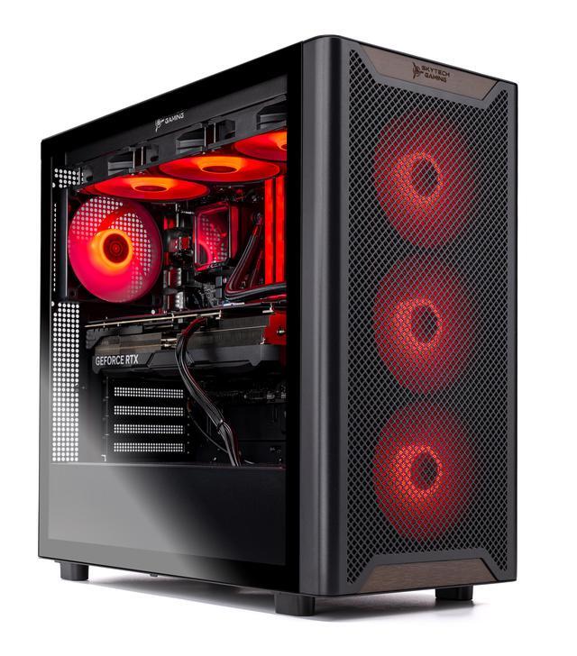 Skytech Chronos Gaming PC Desktop Ryzen 9 9900X 4.4 GHz (5.6GHz Turbo) NVIDIA RTX 5070 12GB 2TB Gen4 NVMe SSD 32GB DDR5 RAM 6000 RGB 850W GOLD PSU 360mm ARGB AIO Wi-Fi Win 11