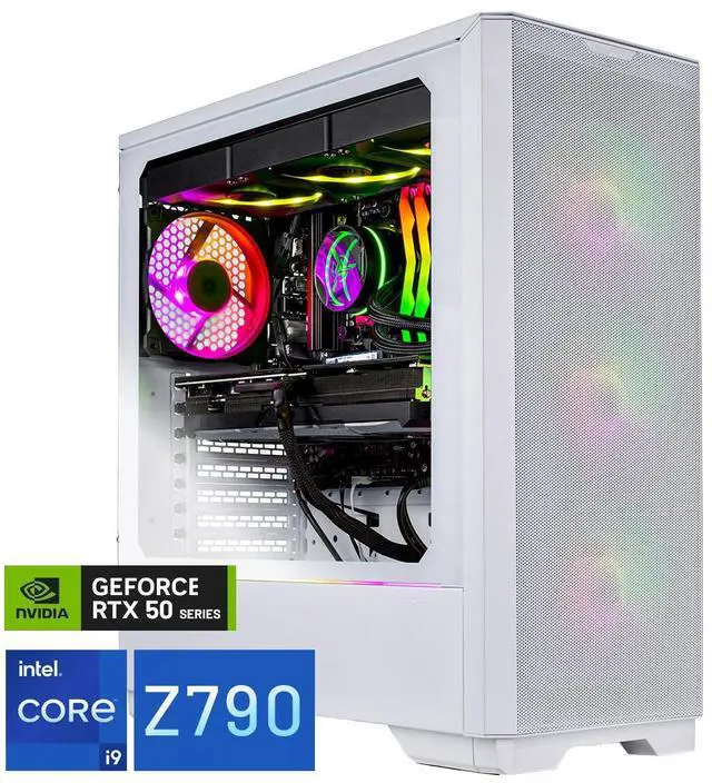 Skytech Eclipse Lite Gaming PC Intel i9 14900KF 3.2GHz NVIDIA RTX 5070 12GB Z790 Motherboard 2TB Gen4 NVMe SSD 32GB DDR5 RAM 6000 850W GOLD ATX 3 PSU 360 ARGB AIO Wi-Fi Win 11 Phantek G360A