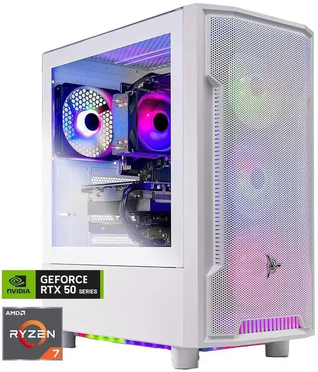 Skytech Gaming Archangel Desktop PC Ryzen 7 7700 3.8 GHz (5.3GHz) NVIDIA RTX 5060 1TB Gen4 NVMe SSD 32GB DDR5 RAM 6000 RGB 650W GOLD PSU Wi-Fi Win 11