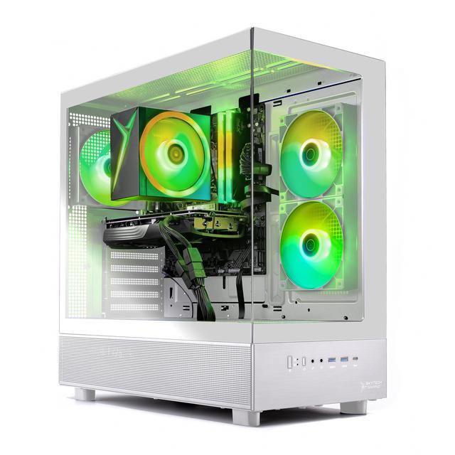 Skytech Gaming Azure 3 Desktop PC Ryzen 7 7700 3.8 GHz (5.3GHz Turbo) AMD RX 9060 XT 16GB 1TB Gen4 NVMe SSD 32GB DDR5 RAM RGB 650W GOLD PSU Wi-Fi Win 11