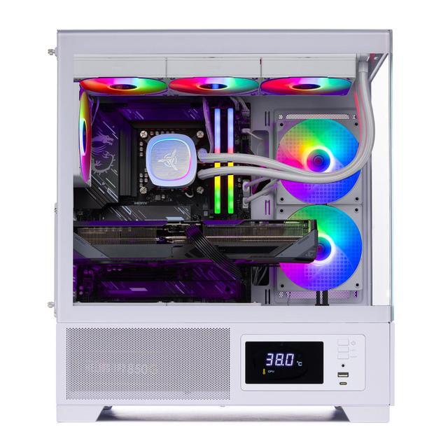 Skytech Gaming Azure 3 Plus Desktop PC Intel I7 14700F 2.1 GHz (5.3GHz Turbo) NVIDIA RTX 5070 Ti 16GB 1TB Gen4 NVMe SSD 64GB DDR5 RAM RGB 850W GOLD ATX 3 PSU 360mm ARGB AIO Wi-Fi Win 11
