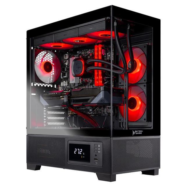 Skytech Gaming Azure 3 Plus Desktop PC Ryzen 7 7800X3D 4.2 GHz (5GHz) NVIDIA RTX 5070 Ti 16GB 1TB Gen4 NVMe SSD 32GB DDR5 RAM 5200 RGB 850W GOLD ATX 3 PSU 360mm ARGB AIO Wi-Fi Win 11
